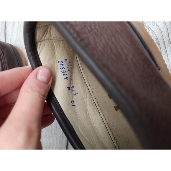 L.L Bean Vintage Mens Loafer Size 10 Wide Brown Made In Usa main image 8